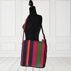 NWOT/ Needle/  Multi-Colored Made in Pakistan Padded Crossbody Bag